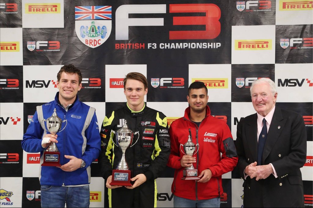 Svenskeren Linus Lundquist vandt mesterskabet med Nicolai K på en flot og sikker 2. plads
(Foto: British Formula 3)